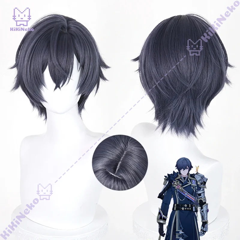 Anime Genshin Impact Valeriy Cosplay Wig Scalp Top Layered Flip For Halloween Comicon Party Adult Women Men