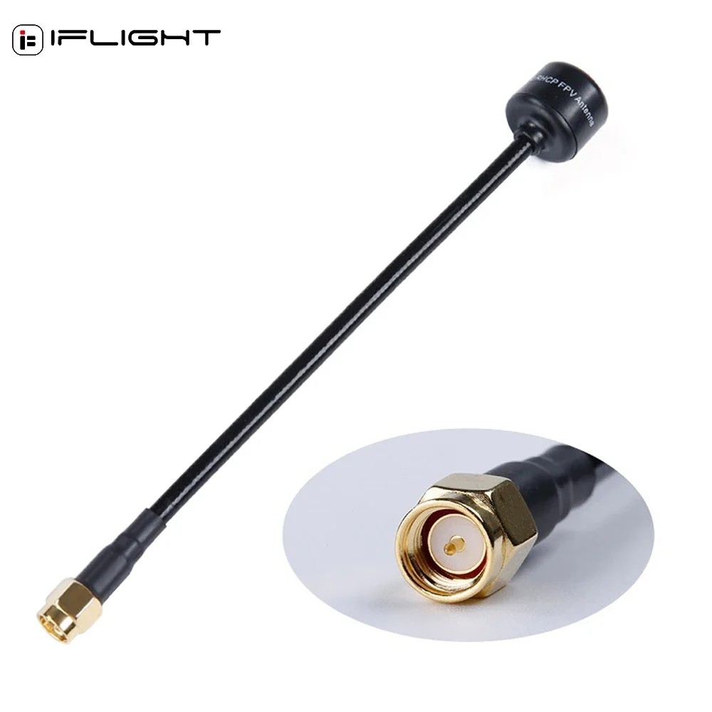 iFlight 15CM 5.8G 2dBi Omnidirectional Pagoda FPV Antenna - SMA/RP - SMA Interface Optional, 95% Radiation Efficiency!