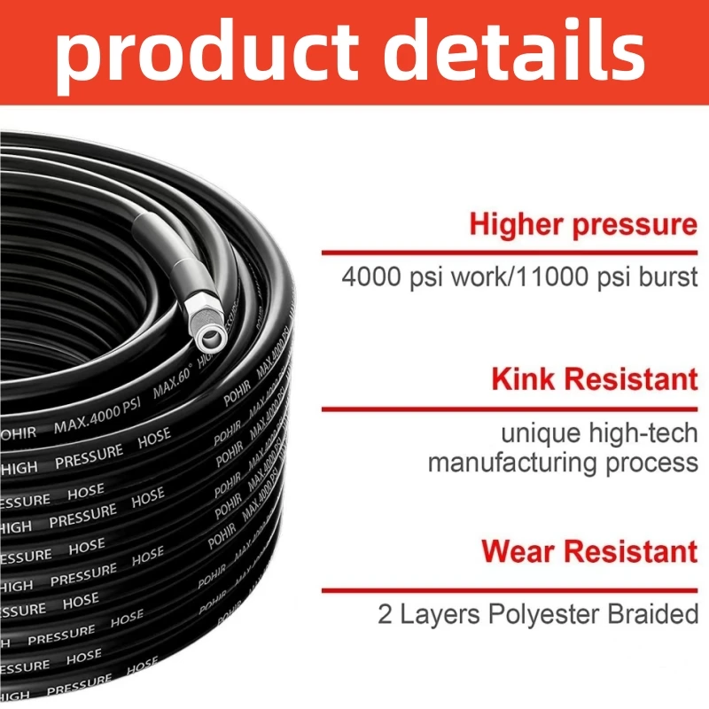 Imagem -02 - Kit de Limpeza de Tubos Karcher Limpeza de Esgoto Bocal Rotativo Botão Nariz Npt K2k3k4k5k6k7 2m35m