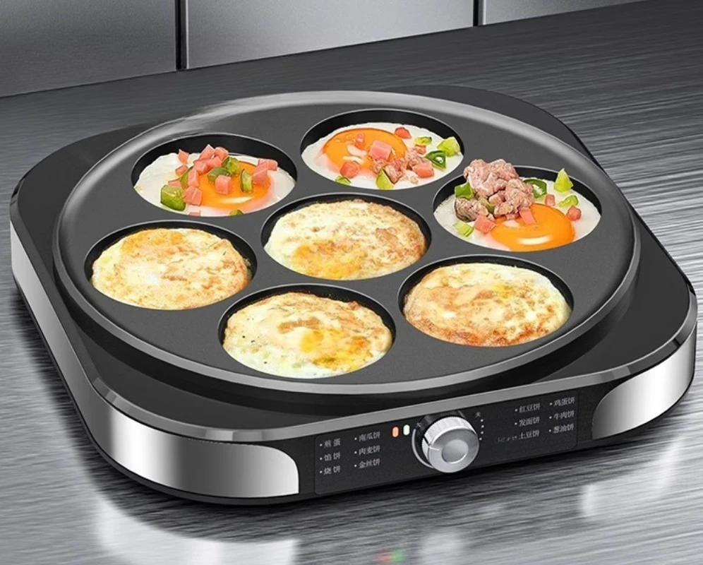 

Home Pancake Fruit Machine, Commercial Mixed Grain Pancake Pot, Fully Automatic Electric Barbecue 220V
