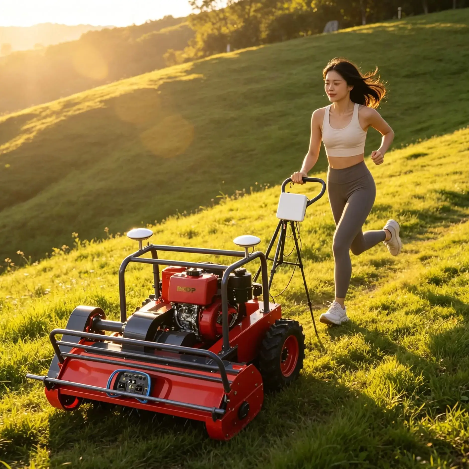 Customized All Terrain Remote Control Crawler Mower Multifunctional Farm Clearing Machine Golf Course Lawn Trimming Equipment