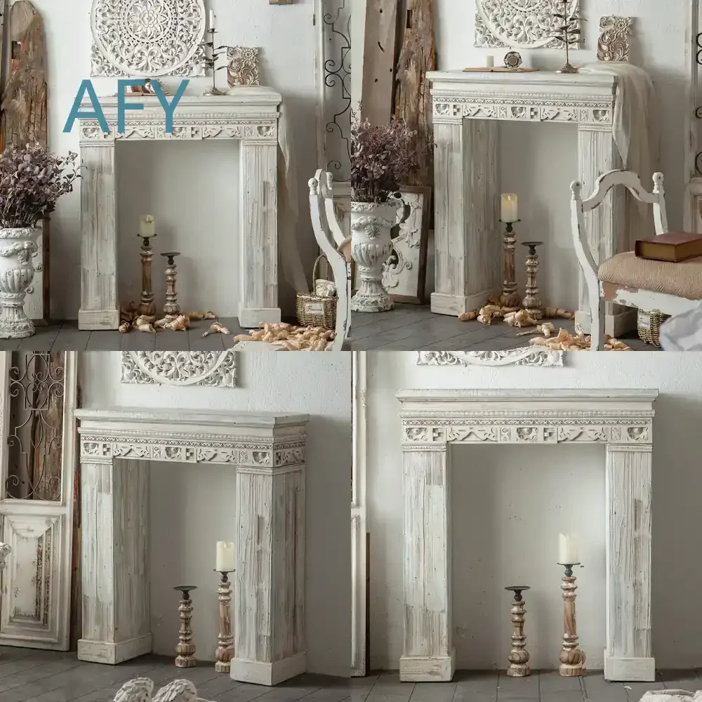 Rustic Wooden Fireplace Mantel Shelf for Home Decor for Airbnb for Living Room Entryway Hallway Console Table Wall Display
