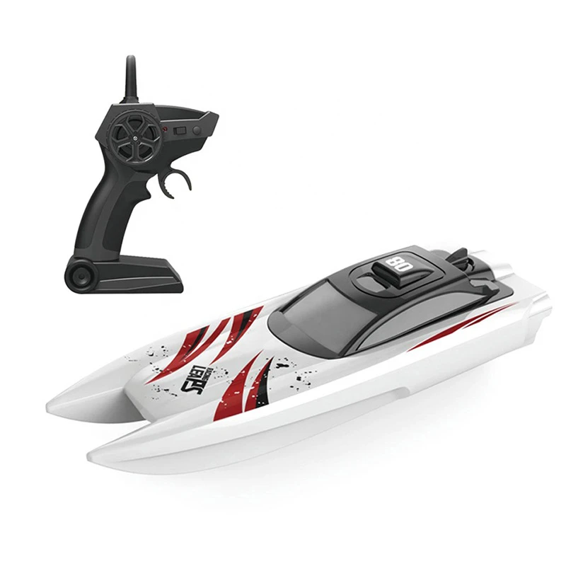 2.4G RC Boat 30KM/H 4CH High Speed Remote Control Ship Boat Rowing Waterproof Capsize Reset RC Racing Boat Speedboat Boy toy