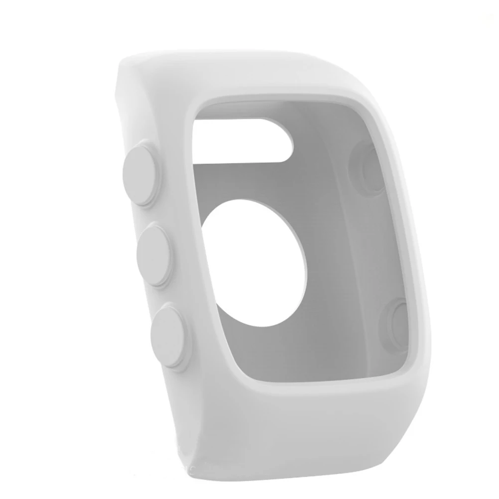 

White Silicone Smartwatch Protector for M400 M430 Custom Radian Fit Easy Removal No Button Interference Band Cover