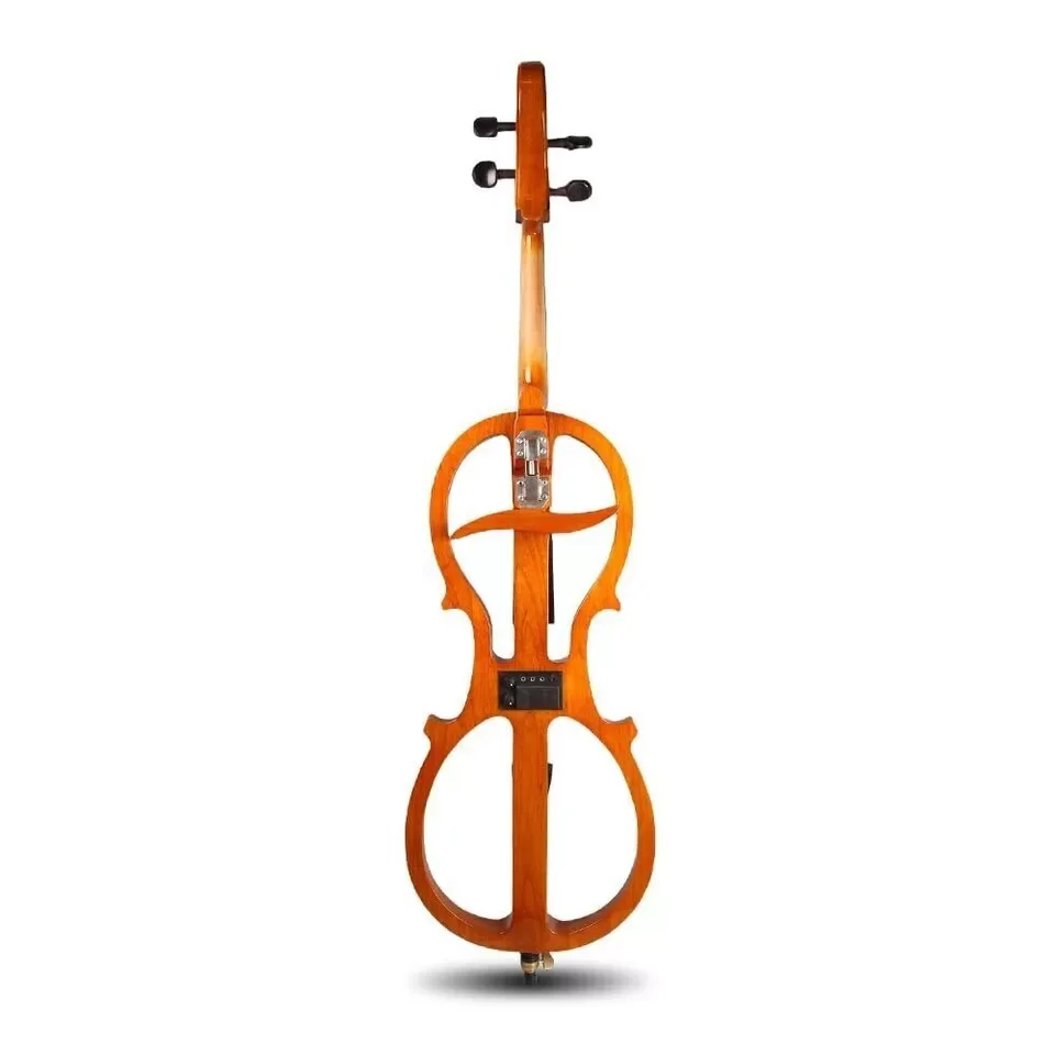New 4/4 full size Professional 4 String Electric Cello Ebony Parts Baroque Cello Bag & Brazilian Wood cello bow #US