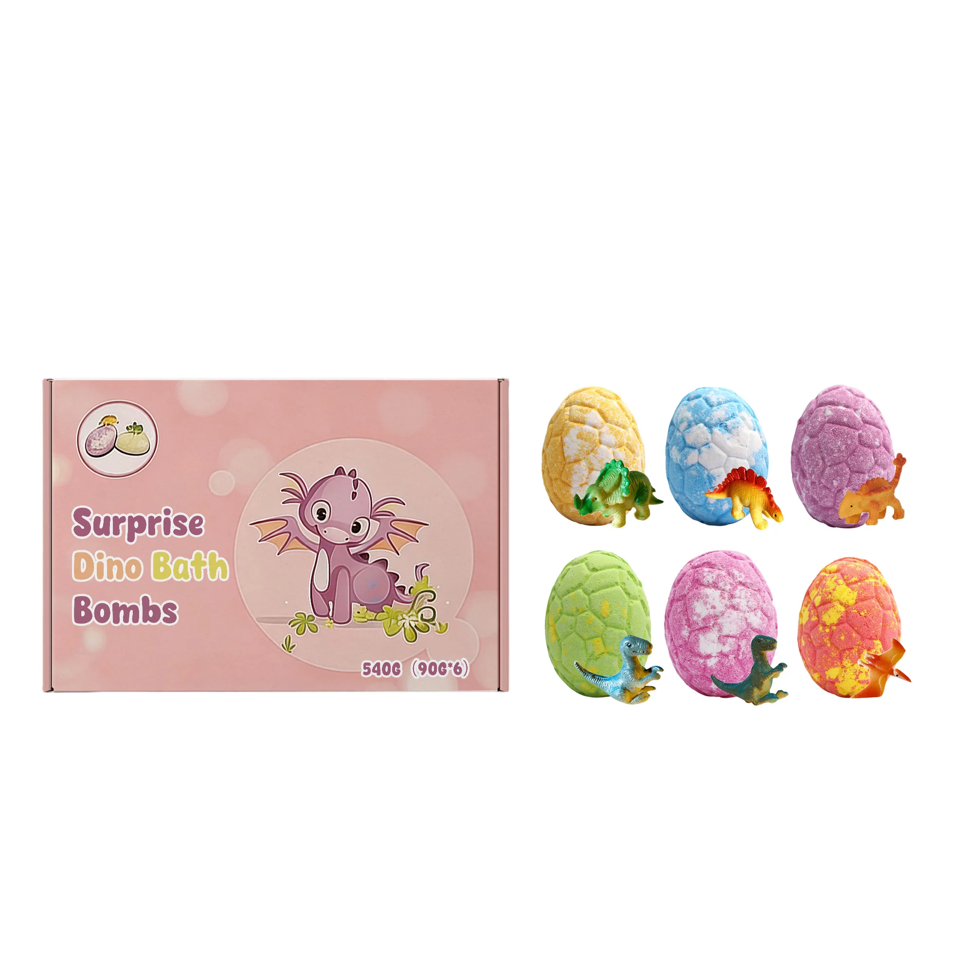 Dinosaur Egg Bath Bombs for Kids Colorful Rich Bubble Relax Shower Spa Relieve Stress Gift Moisturizing Bath Salt Balls with Toy view 2