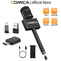 COMICA Revo S micrófono inalámbrico cardioide para entrevista para teléfono inteligente 48kHz/24bit reducción de ruido micrófono para entrevista al aire libre