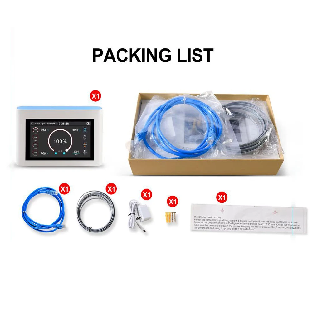 Controlador de iluminação digital para sala de plantio lote LED controlador de luz de crescimento HID com função APP