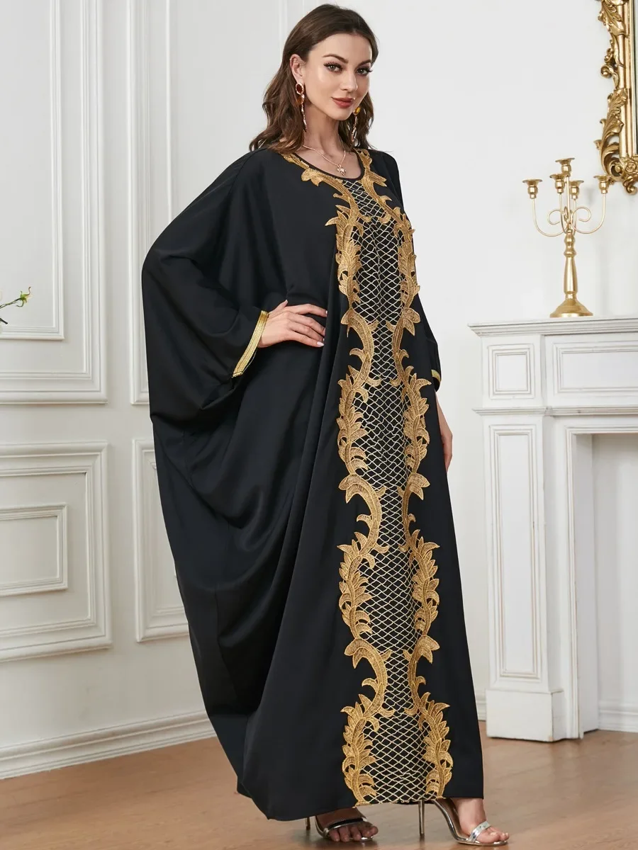 Eid Muslim Moroccan Caftan for Women Long Dress Party Jalabiya Embroidery Ramadan Saudi Robe Dubai Islam Vestidos Arab Abayas