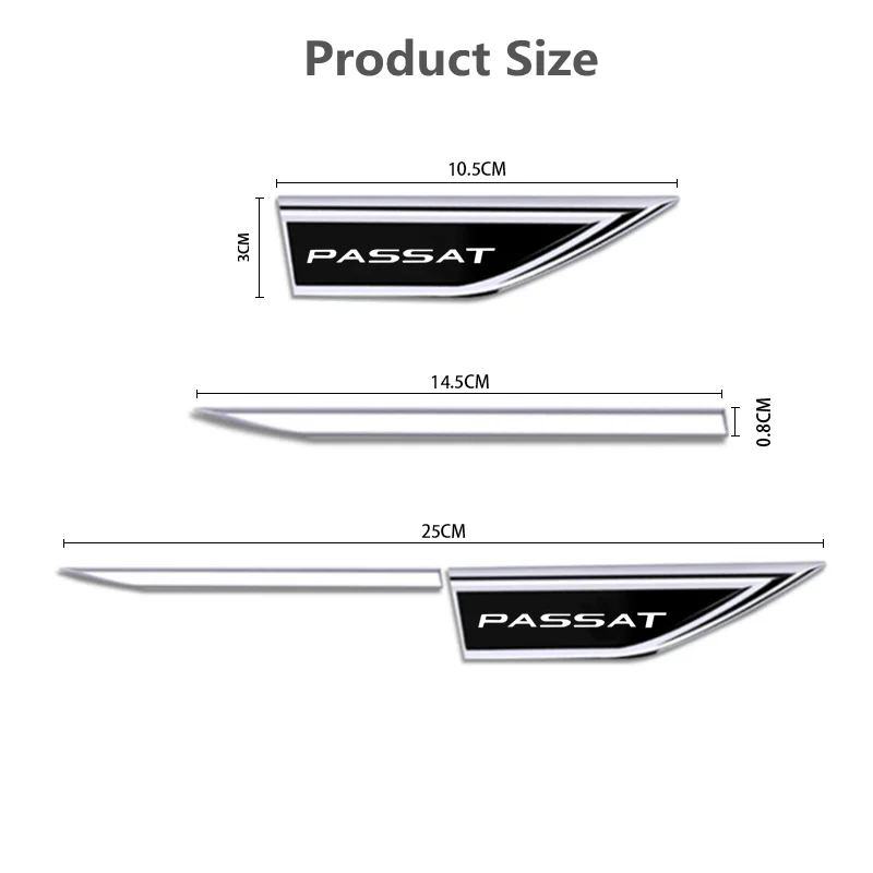 25x3cm automatyczny boczny błotnik karoseria naklejka na VW Volkswagen PASSAT B5 B6 B7 B8 wariant 2021 2020 2019 2018