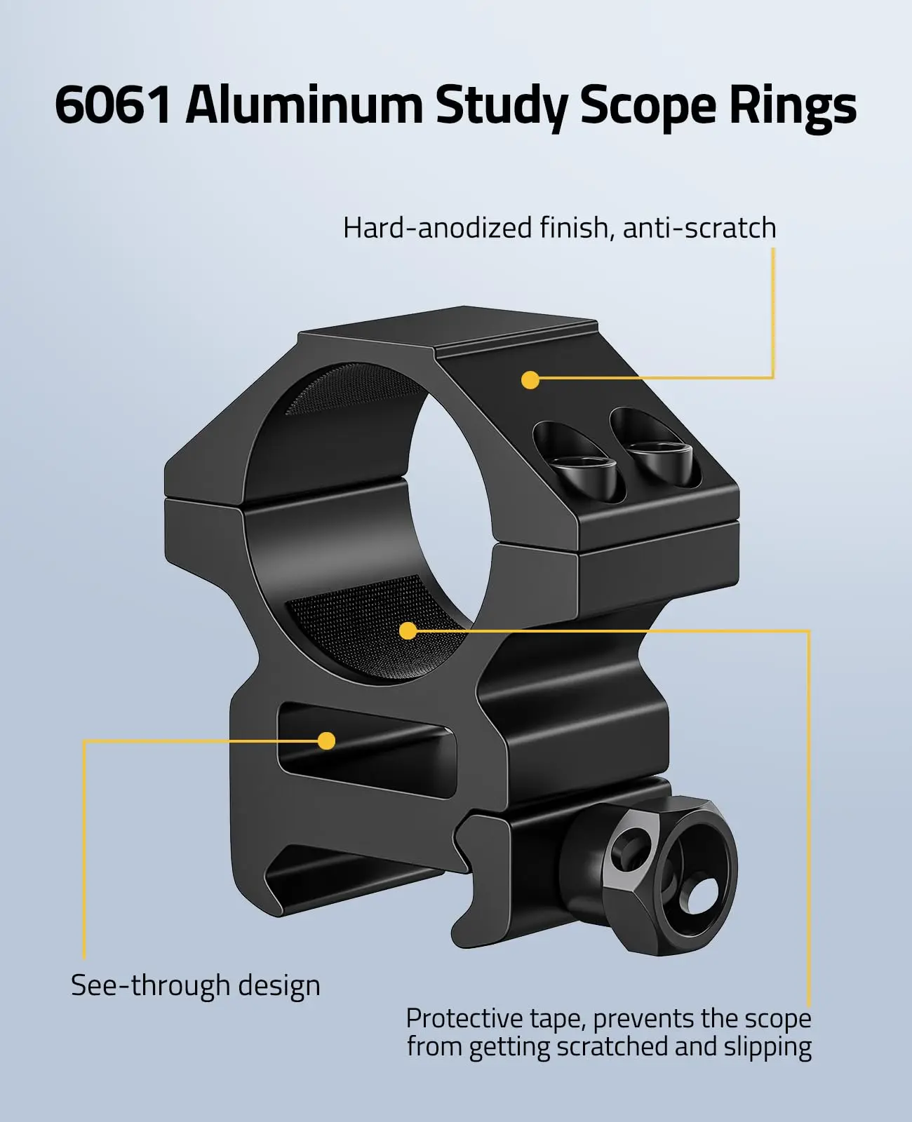 

CVLIFE Rifle Scope Rings 1 Inch Tube Low Optics Riflescope Mount 1.1 inch Height Compatible with 20mm Picatinny Rails 2 Pieces