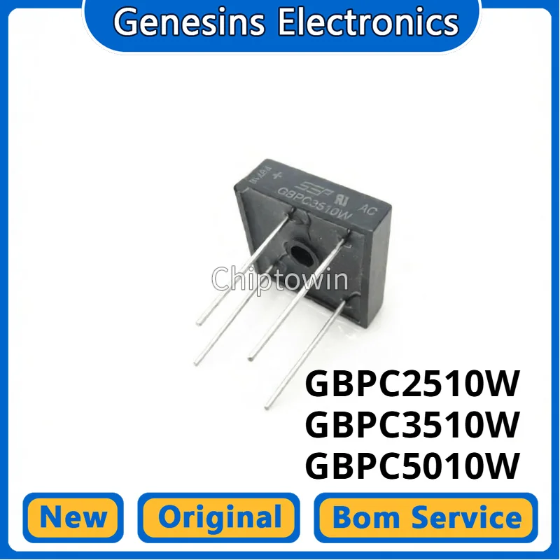 5/50/500 pcs GBPC5010W GBPC3510W GBPC2510W GBPC Rectifier Bridge W7