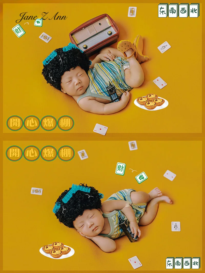 Photography props baby photos clothing in retro style rental woman studios shooting wig+clothes funny costume