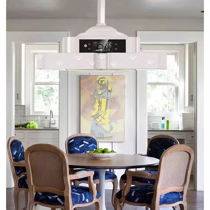 โคมไฟควันไอเสียลายไพ่นกกระจอกแบบบางพิเศษโคมระย้ายกโต๊ะ LED ห้องเครื่องเครื่องกรองอากาศหมากรุกและการ์ด