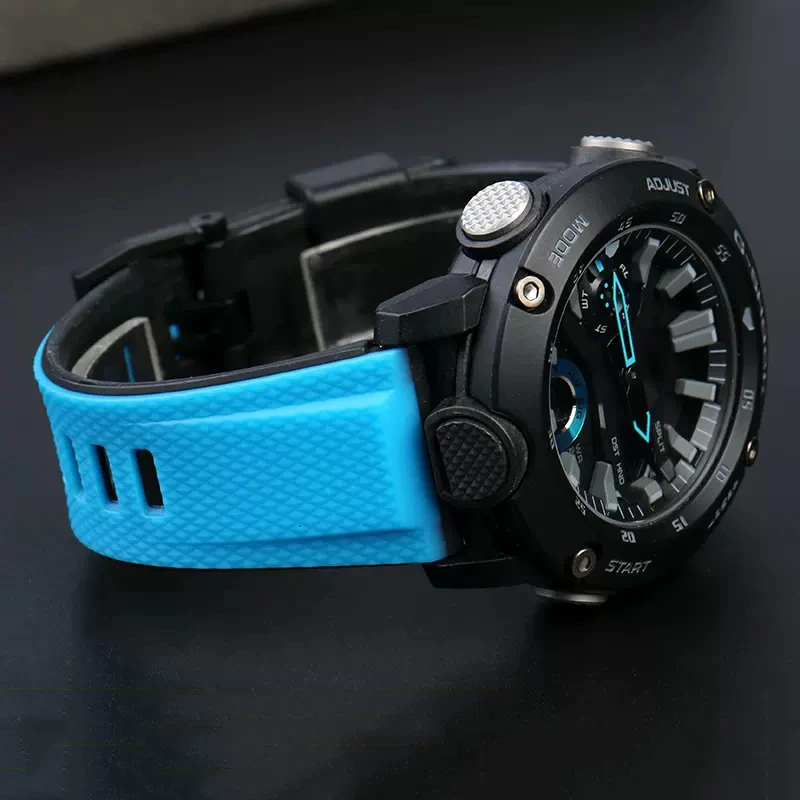 Watchband accessorie 24mm For Casio Resin Strap GA2000 PRG-600 PRW-6600 PRG-650 GA-2000 Waterproof Sport Silicone Watch Bracelet