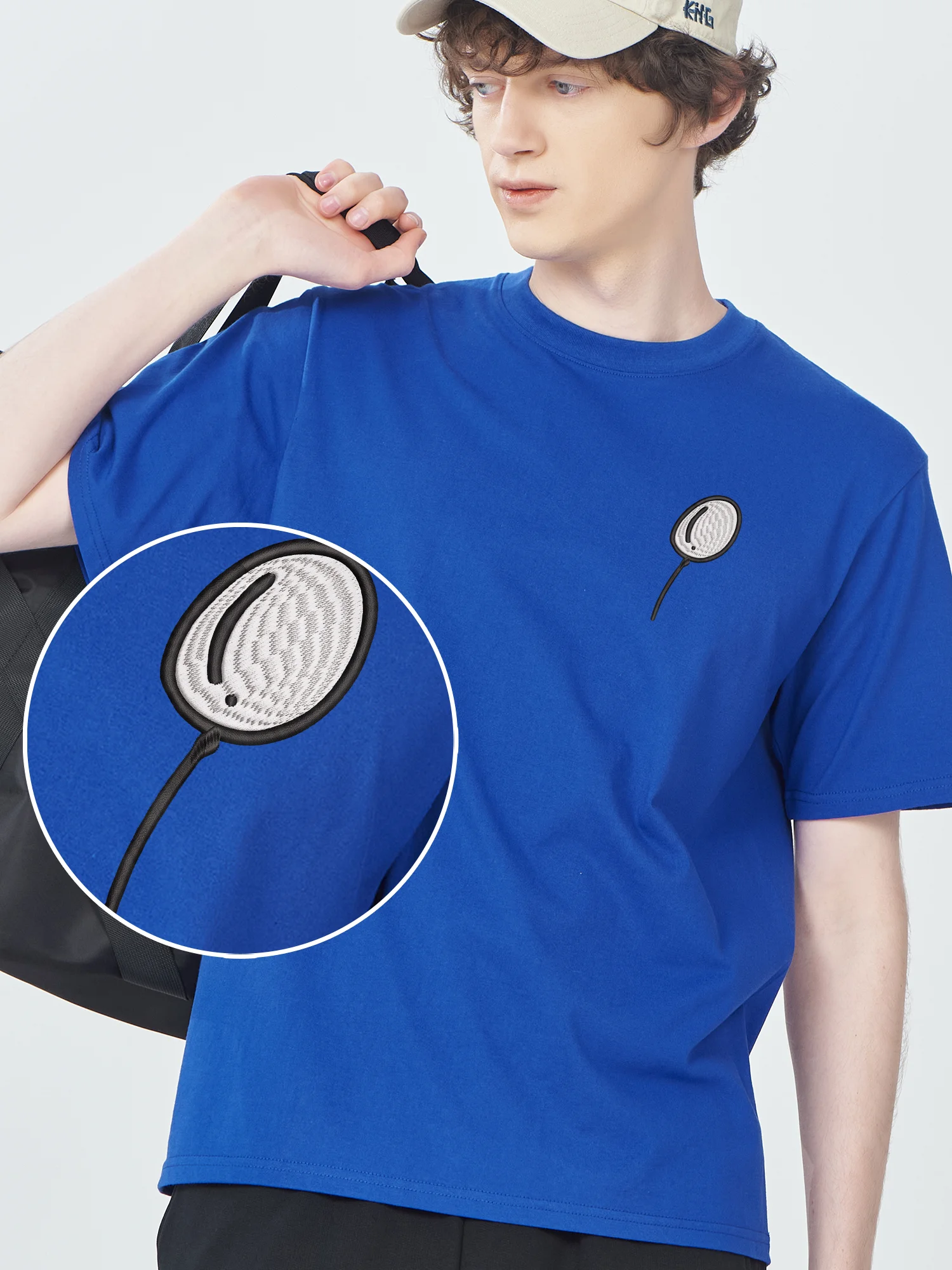 

Balloon Embroidered T-Shirt Tops for Men Women Unisex 100% Cotton Short Sleeve Trendy Fashionable Design Shirts
