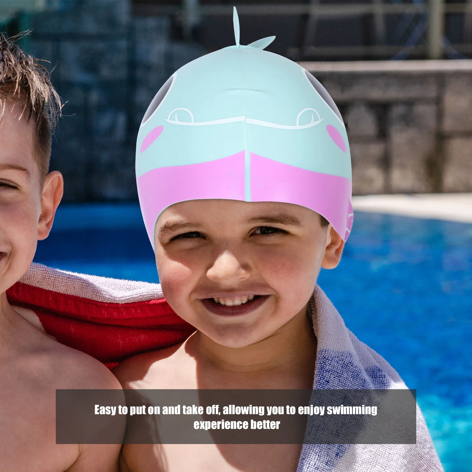 

Silicone Swim Hat Flexible Swimming Cap Hair Protection Reusable Swim Cap for Adults Men Women Swimming Accessories