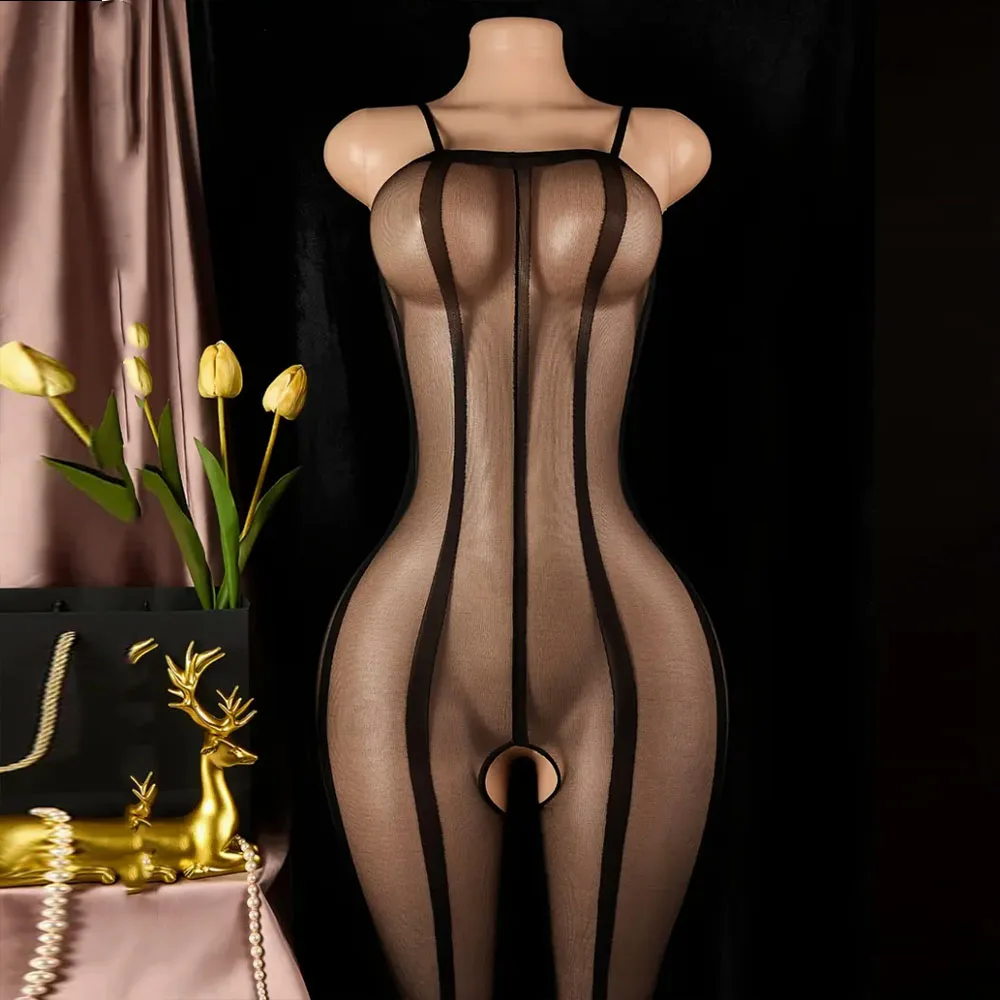Medias de rejilla para mujer, picardías, ropa interior erótica hueca, disfraces sexuales, camisas pornográficas, trajes corporales, lencería Sexy