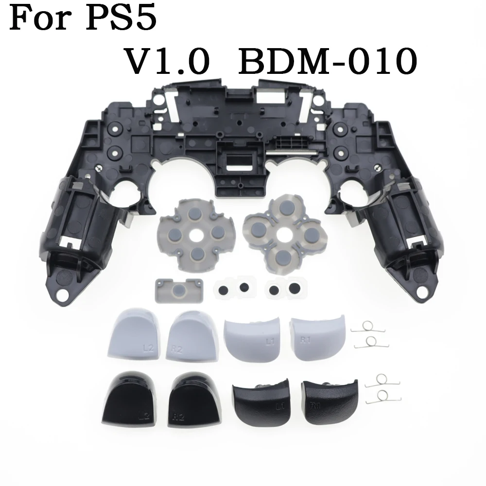 1Set Inner Support Middle Frame Bracket For PS5 Controller BDM-010 020 030 Gamepad L1 R1 L2 R2 Trigger Key+Conductive Pad