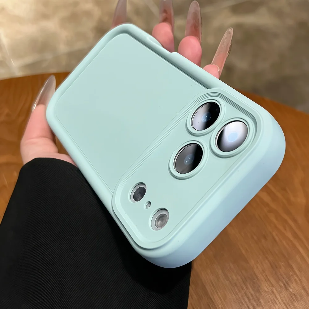 Kameraschutz Candy Flüssigsilikon Weiche Hülle für iPhone 18 11 12 13 14 Plus 15 16 17 Pro Max XR XS Verstärkte Stoßfängerhülle – Detail 2