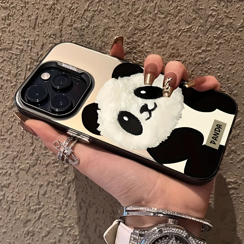 

Cute Panda Case for iPhone 16 15 14 13 12 11 Pro/ Max/Plus Shock-proof Back Cover Anti-Fingerprint