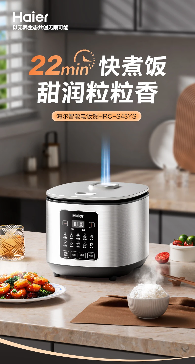 جهاز طبخ أرز صغير 220 فولت، منزلي صغير الحجم، تبخير وطبخ متعدد الوظائف للأشخاص