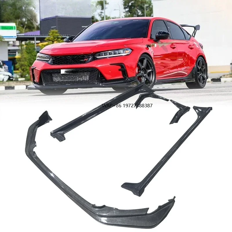 

New TOPMIX for for 11th Type-R FL5 Carbon Fiber Front Lip Side Skirts Rear Bumper Corner Guards Automotive Body Kit for