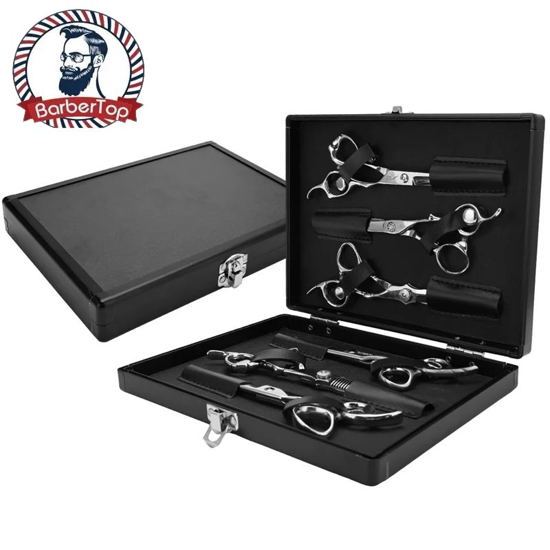 

Black Scissors Storage Box Hairdressing Leather Toolbox Shockproof Waterproof Shears Storage Case Barber Accessories