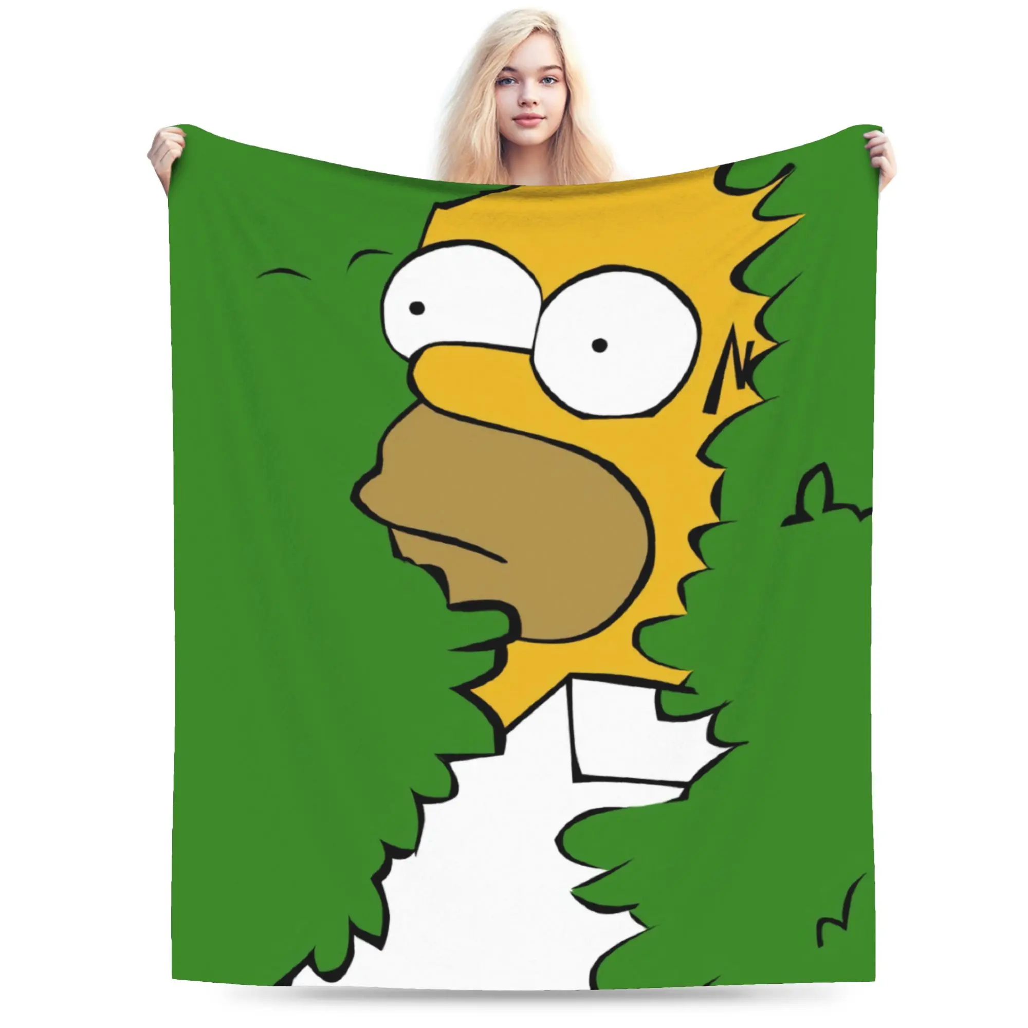S-Simpsons Cartoon Blanket Coral Fleece Plush  Winter  Breathable Warm Throw Blanket for Bedding Bedroom Quilt