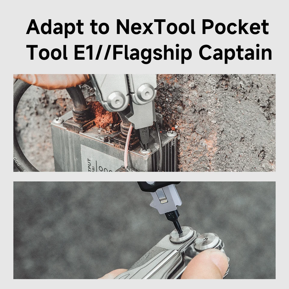 NexTool Bit Kit AS1 – 10 Dual-Head Screwdriver Bits For Pocket Tool E1 & Captain, Phillips, Hex, Torx, S2 Steel, Compatible With Leatherman