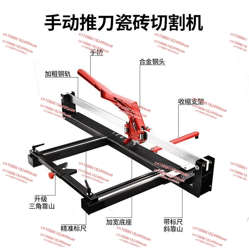 New Manual Tile Cutting Machine Hand Push Knife 800 1000 1200 Laser Push Knife Floor Tile High Precision