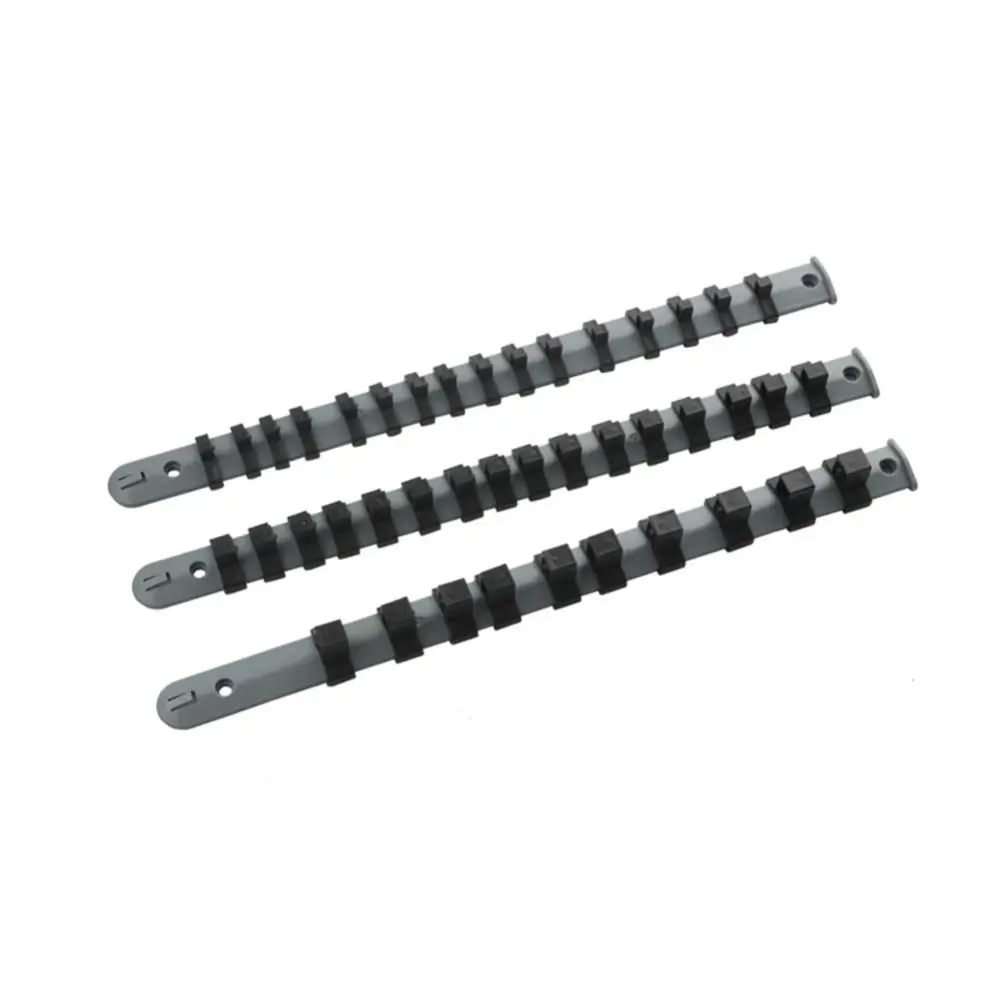350mm Length Socket Storage Rack 1/4in Size 3/8in Size Socket Organizer Tray Plastic Material 1/2in Size Socket Rail