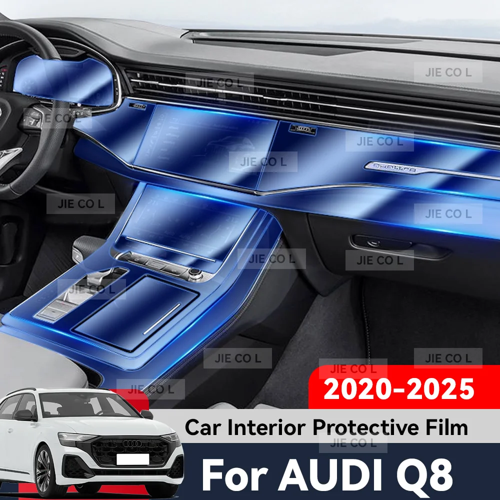 Auto Central Control TPU Navigation Anti Scratch Interior Protection Film Navigation For AUDI Q8 2020-2025 Accessories