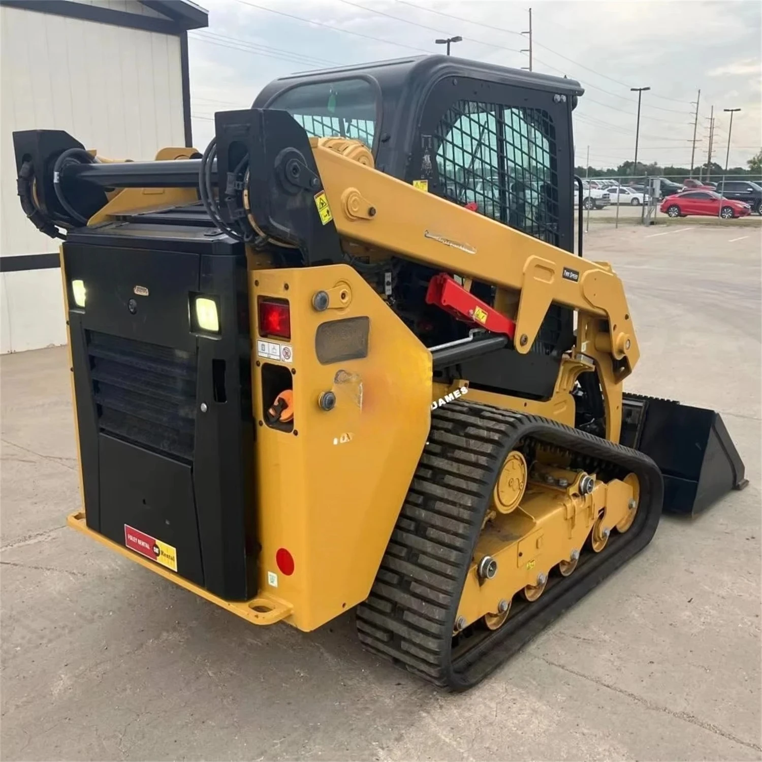 Pala cingolata cingolata Binario in gomma Secchio multifunzionale 4 in 1 alimentato a diesel con forchetta per paesaggistica a terra morbida