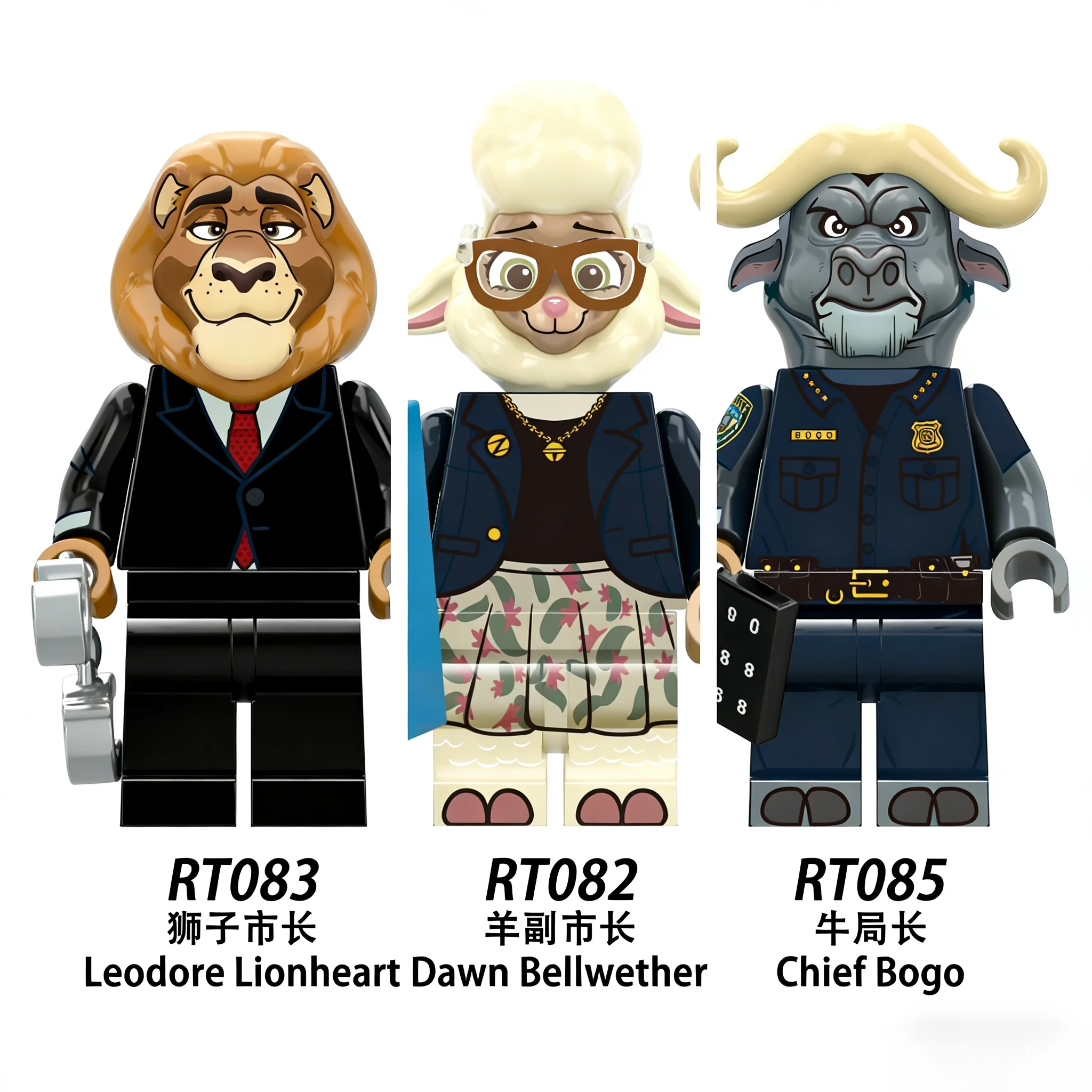 ชุดตัวต่อบล็อกธีมซูโทเปีย สัตว์ในสวนสัตว์ สุนัขจิ้งจอก กระต่าย หมี ชิว ไลอ้อน ฟิกเกอร์จิ๋ว ของเล่นเด็ก ของขวัญ