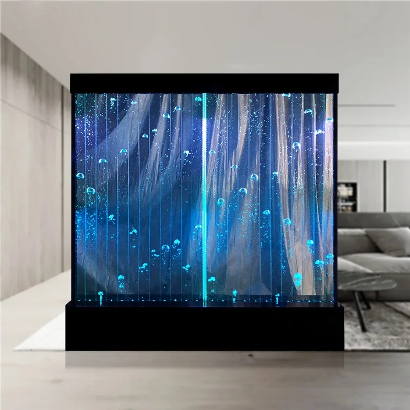 custom.Acrylic Dancing Fountain Wall with RGB Colorful Light Bubble Wall Panel LED Light Screens Party Hall Deco