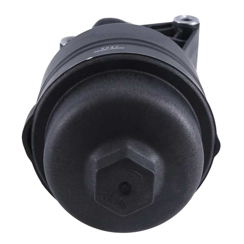 

1 PCS 26300-3CKB0 Car Oil Filter Housing Assembly Black ABS Automotive Supplies For HYUNDAI GENESIS 3.8L 2015-2016