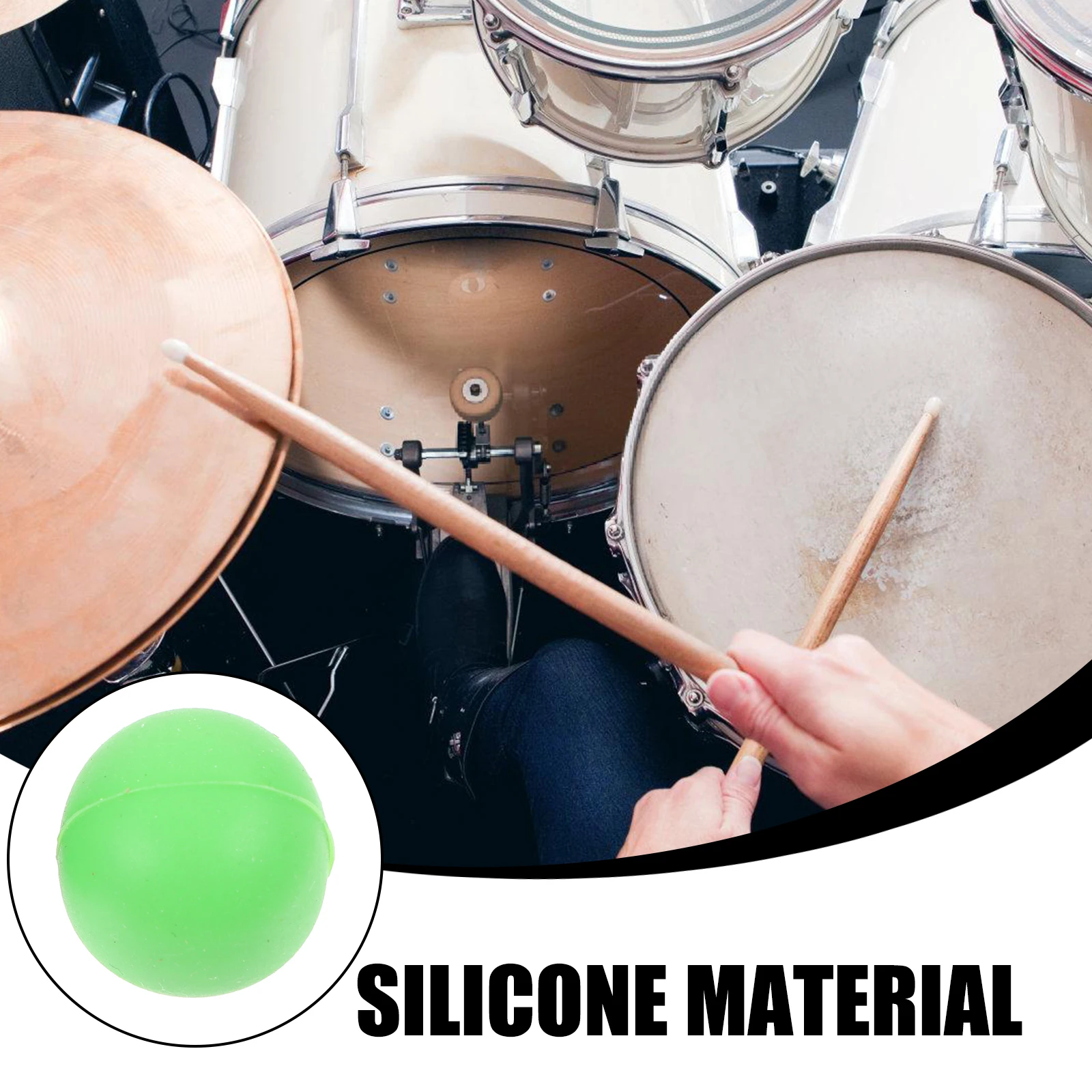 

2Pairs Silicone Drumstick Caps Noise Reduction Mute Practice Tips Durable Musical Instrument Accessories Caps Drum Accessories