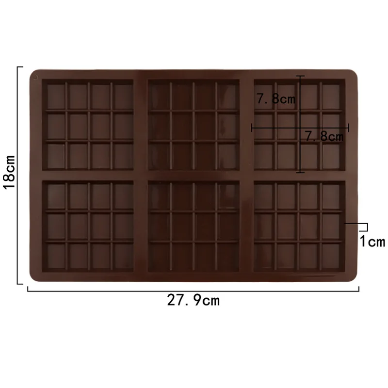 6 with 12 Squares, Whole Chocolate Mold, Food Grade High Temperature Resistant DIY Cookie Mould XG1226