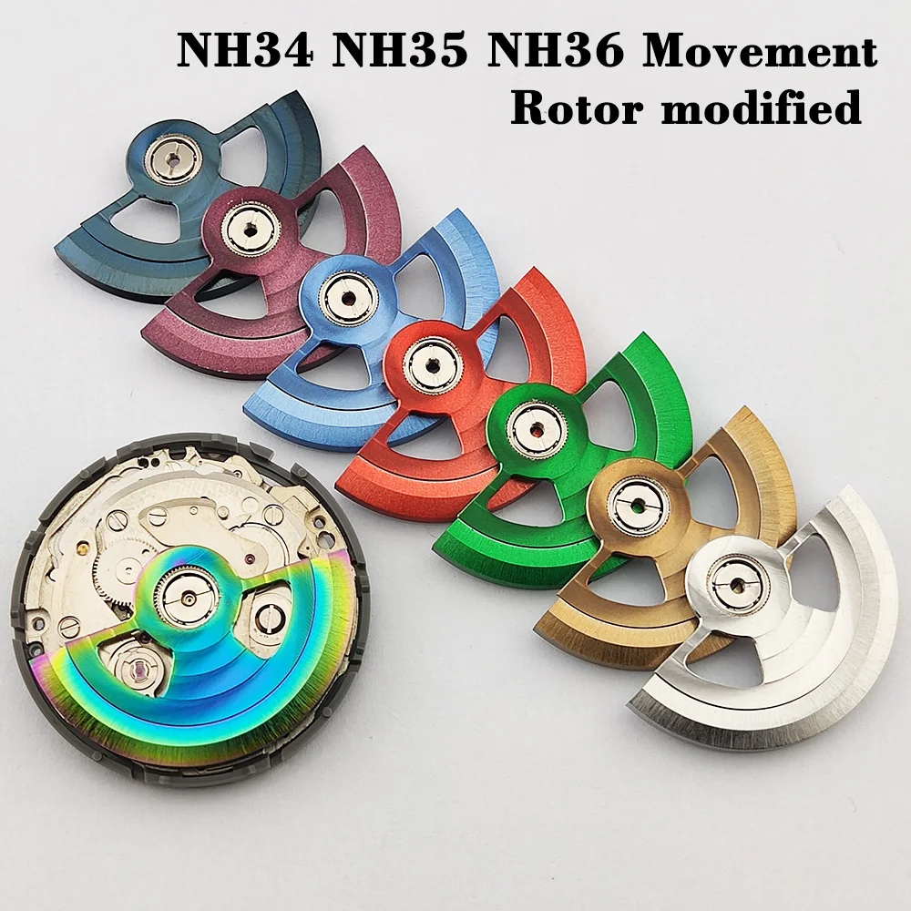 

Роторы для часов NH34, NH35, NH36, подходят для механизмов NH34, NH35, NH38, NH39, запасные части для часов, кастомные осциллирующие роторы.