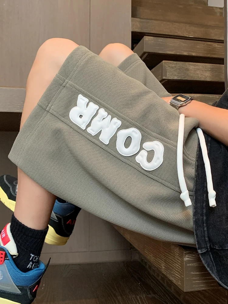 

Мужские спортивные шорты American Sle, летние, тонкие, дышащие, быстросохнущие, повседневные, свободные, модные, длиной до колена