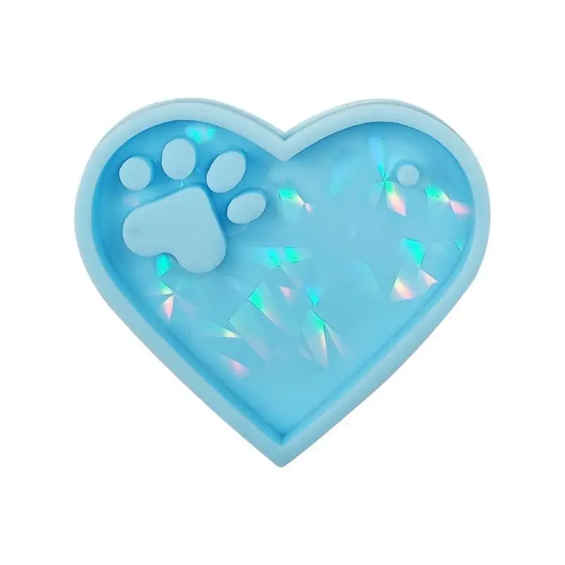 A52E Colorful Resin Mold Keychain Silicone Mold DIY Pendant Resin Mold
