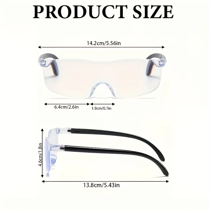 1/2pcs Portable 300% Magnifying Glass - Large Lens Frameless Handheld Magnifier, Pocket-Sized for Reading Crafts Sewing, Loupe