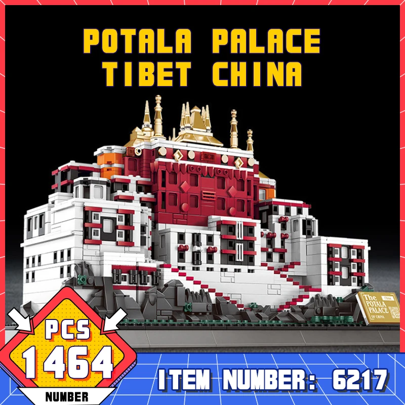 WG6217 World Famous Architecture Series Potala Big Building Model Toys Small Particle Assembly Block Children Boys Birthday Gift