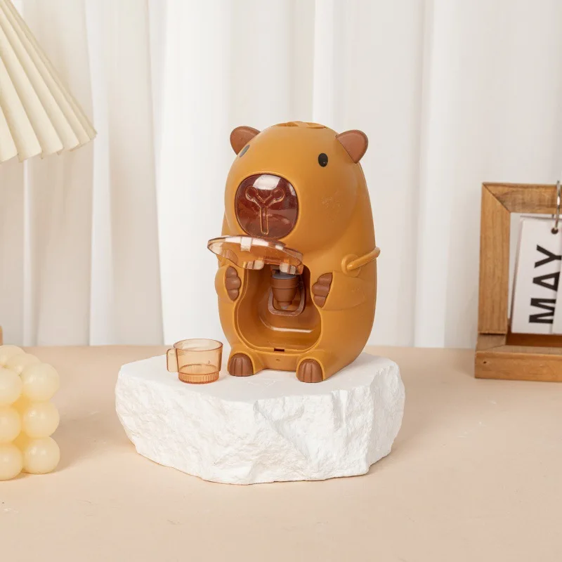 Kids Mini Water Dispenser Toy Cute Water Juice Milk Drinking Fountain Simulation Cartoon Kitchen Toys for Boys Girls Gift