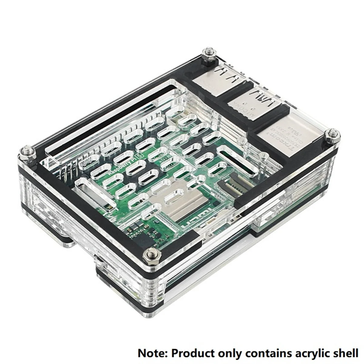 

HOT!!9 Layers Acrylic Case for Raspberry Pi 5 Compatible with for Raspberry Pi 5 Active Cooler