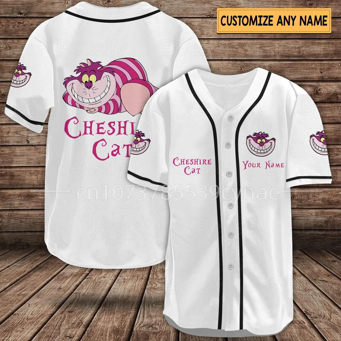 2023 New Cheshire Magic Cat Disney Baseball Jersey Disney Cartoon Custom Baseball shirt