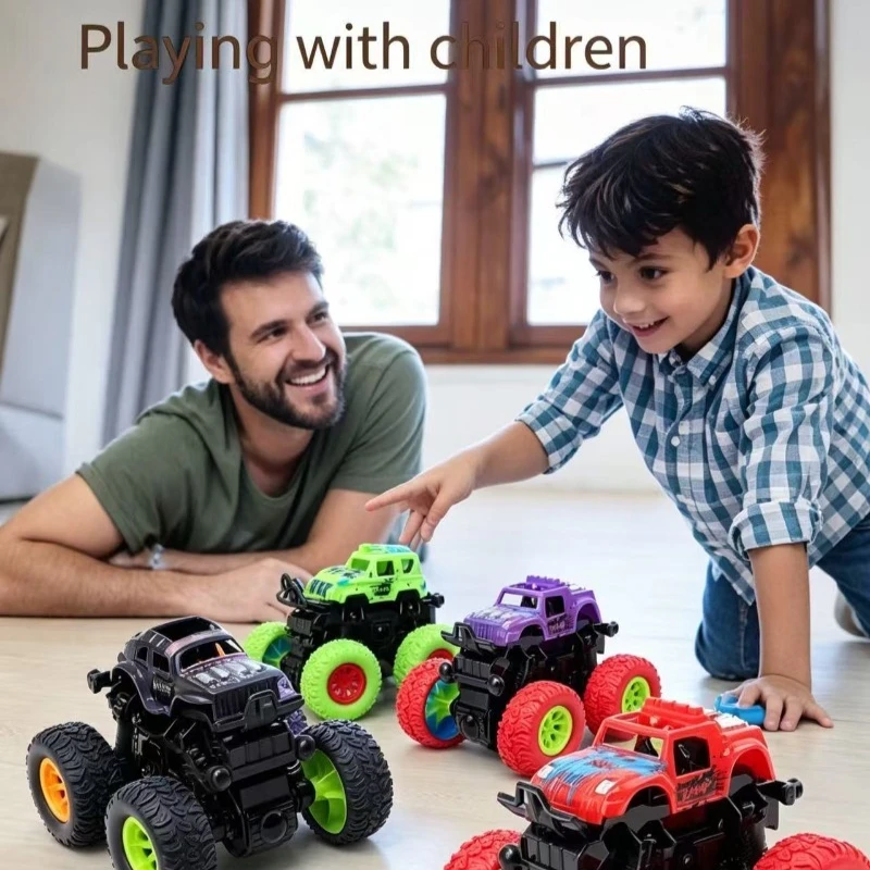 

Pull back car inertia rotating car four-wheel drive off-road vehicle, SUV competition electric car children's toy car gift