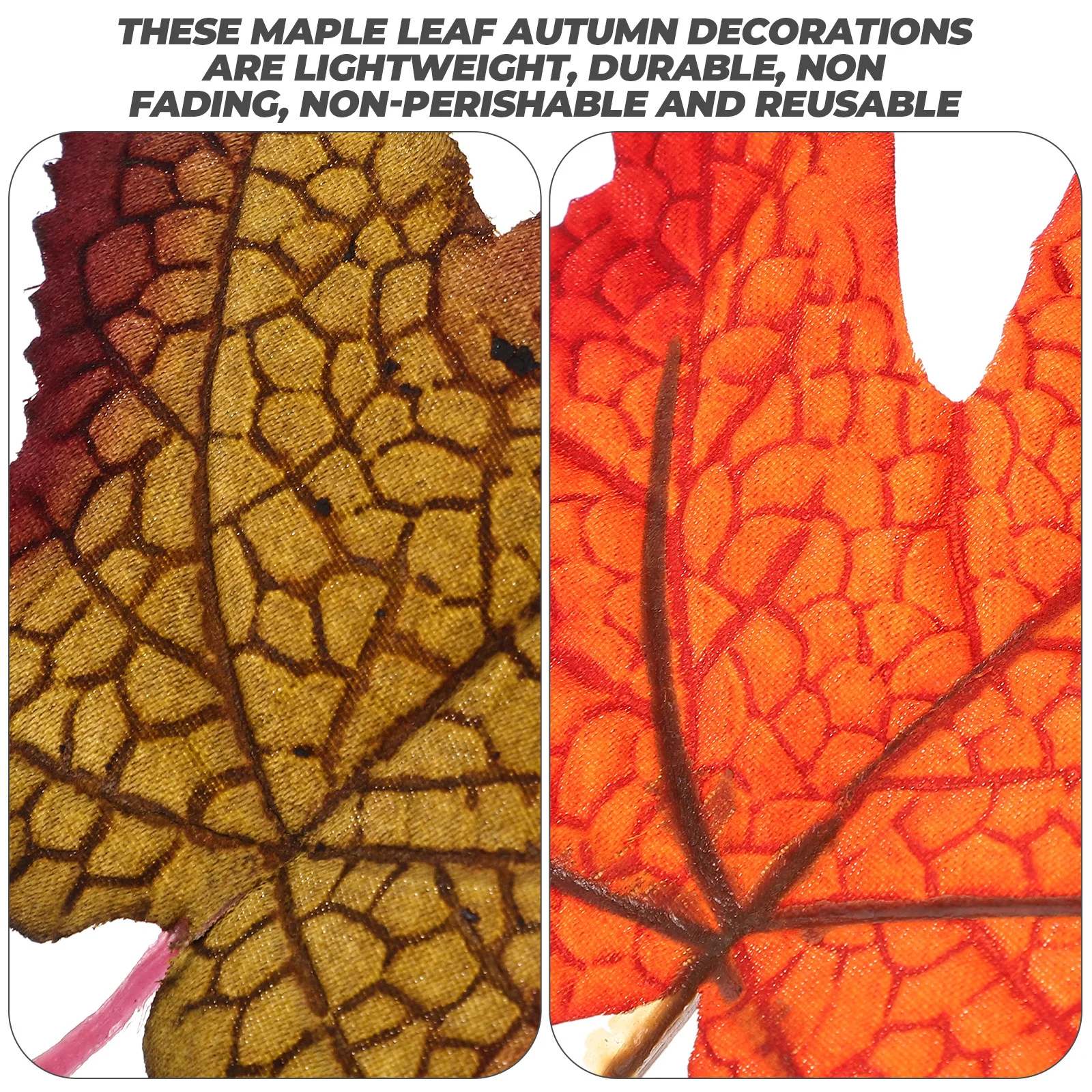 

32pcs Artificial Maple Leaves Fake Fall Decor For Thanksgiving Party Home Garden Diy Crafts Simulation Autumn Leaves