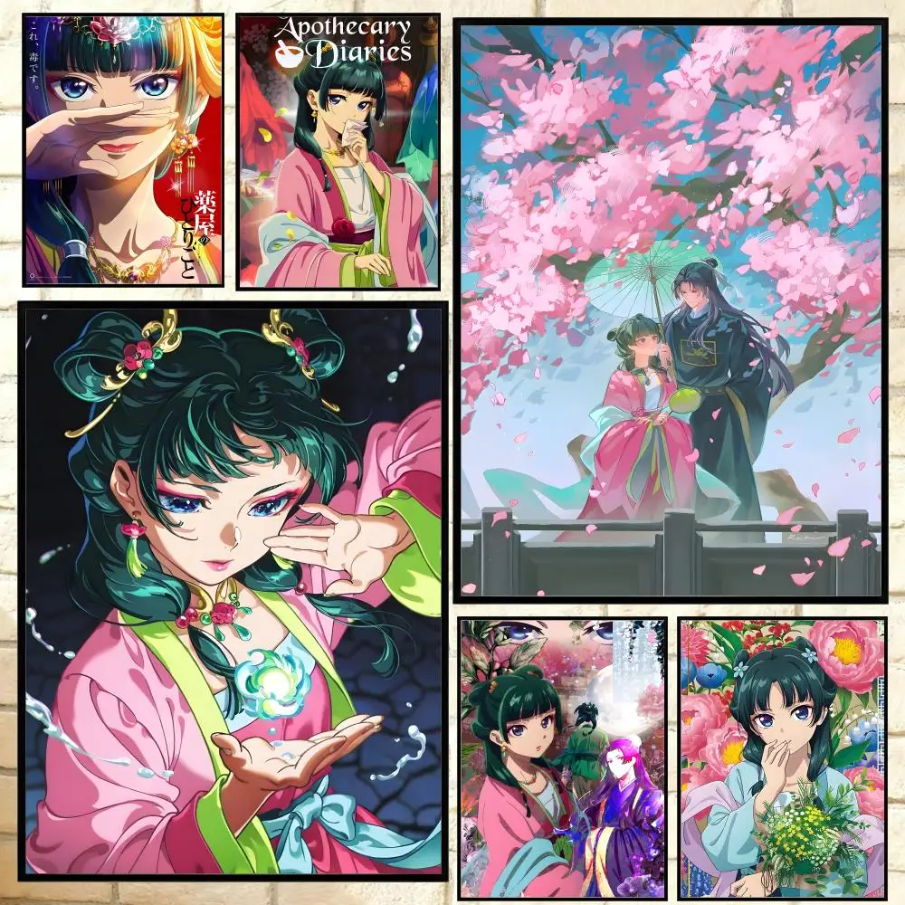 Anime T-The Apothecary DiariesS Poster Versatile HD Waterproof Wall Art Self-Adhesive Decor for Any Space Ideal Gift